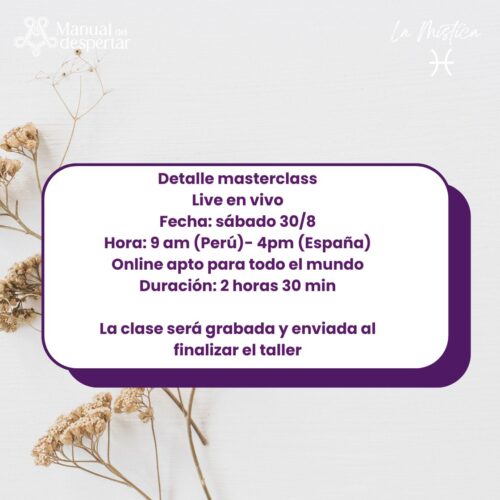 Masterclass: ReEscribiendo el Amor - La Mistica & Manual del despertar - Imagen 6