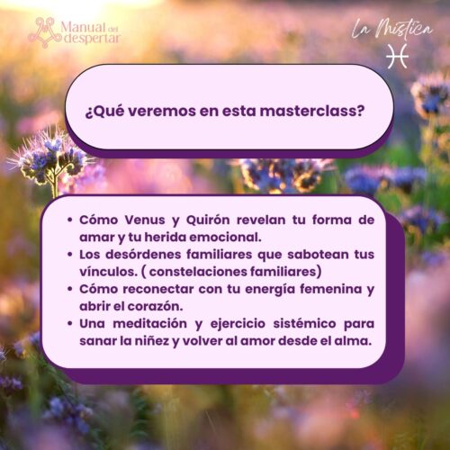 Masterclass: ReEscribiendo el Amor - La Mistica & Manual del despertar - Imagen 7